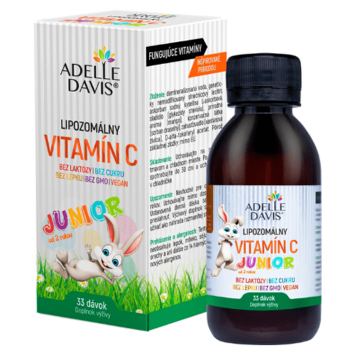 ADELLE DAVIS Lipozomálny vitamín c junior 33 dávok od 3 rokov 100 ml