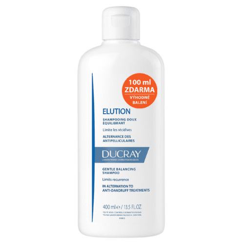 DUCRAY Elution šampón doux equilibrant navracajúci rovnováhu vlasovej pokožke 400 ml + 100 ml zdarma