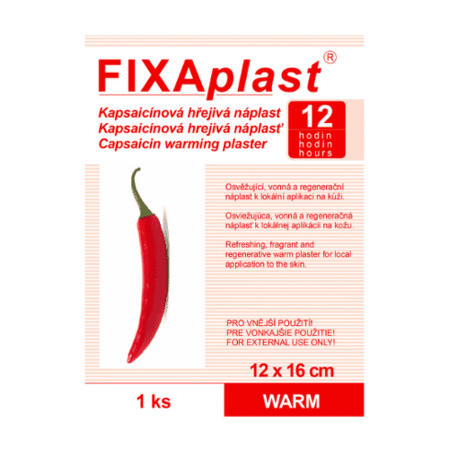 FIXAPLAST Kapsaicínová hrejivá náplasť warm 12 x 16 cm 1 ks