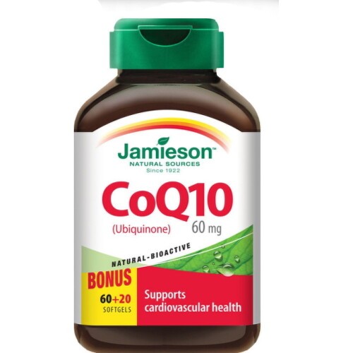 JAMIESON Koenzým Q10 60 mg 60 + 20 kapsúl ZADARMO