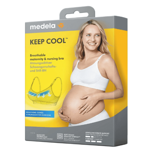 MEDELA Tehotenská a dojčiaca podprsenka keep cool veľkosť L biela 1 ks
