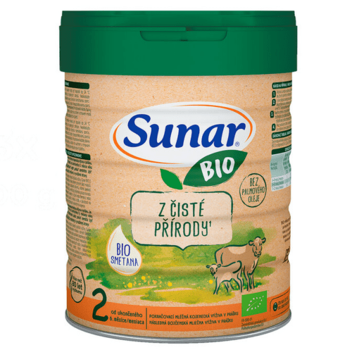 SUNAR Bio 2 následná mliečna výživa od ukonč. 6. mesiaca 700 g - balenie 3 ks