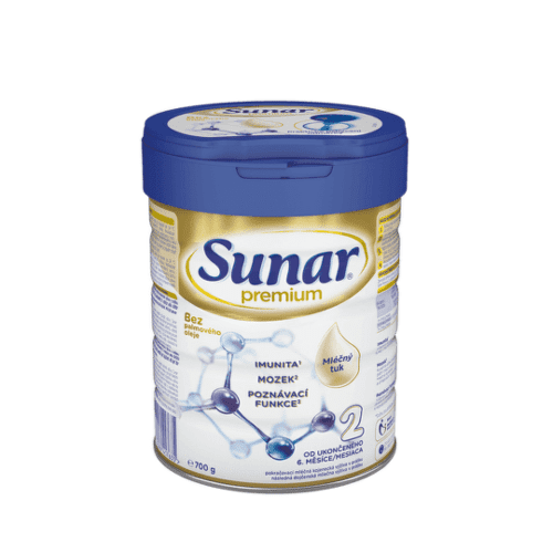 SUNAR Premium 2 následná mliečna výživa 700 g - balenie 3 ks