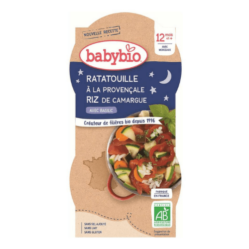 BABYBIO Ratatouille s ryžou večerné menu od ukonč. 12. mesiaca 2 x 200 g