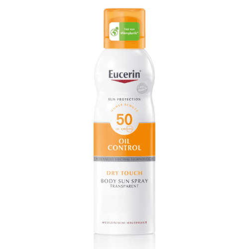 EUCERIN Sun oil control dry touch body SPF50 sprej - aerosól transparentný na opaľovanie 200 ml