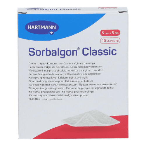 SORBALGON Classic krytie kalciumalginátové 5 x 5 cm 10 ks