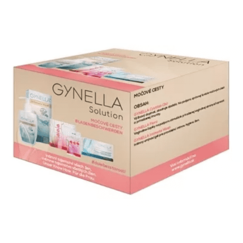 GYNELLA Solution močové cesty cystilab vrecká 30 x 4 g + flora čapíky + silver foam 50 ml + intimate wash 200 ml Set