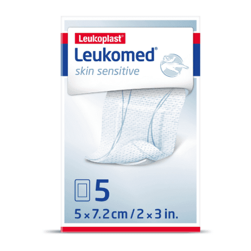 LEUKOPLAST Leukomed skin sensitive textilné krytie s vankúšikom náplasť sterilná 5 x 7