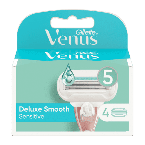 GILLETTE Venus deluxe smooth sensitive náhradné hlavice 4 ks