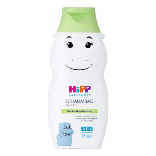 HIPP Babysanft detský kúpeľ sensitiv hroch s výťažkom z bio mandlí 300 ml