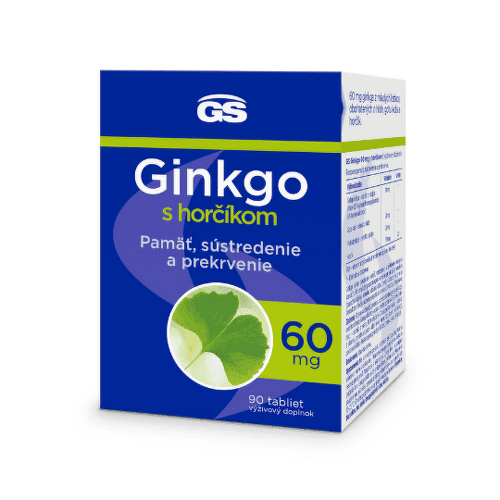 GS Ginkgo 60 mg s horčíkom 90 tabliet