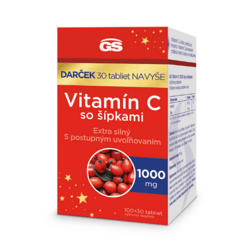 GS Vitamín C 1000 mg so šípkami darček 2023 130 tabliet